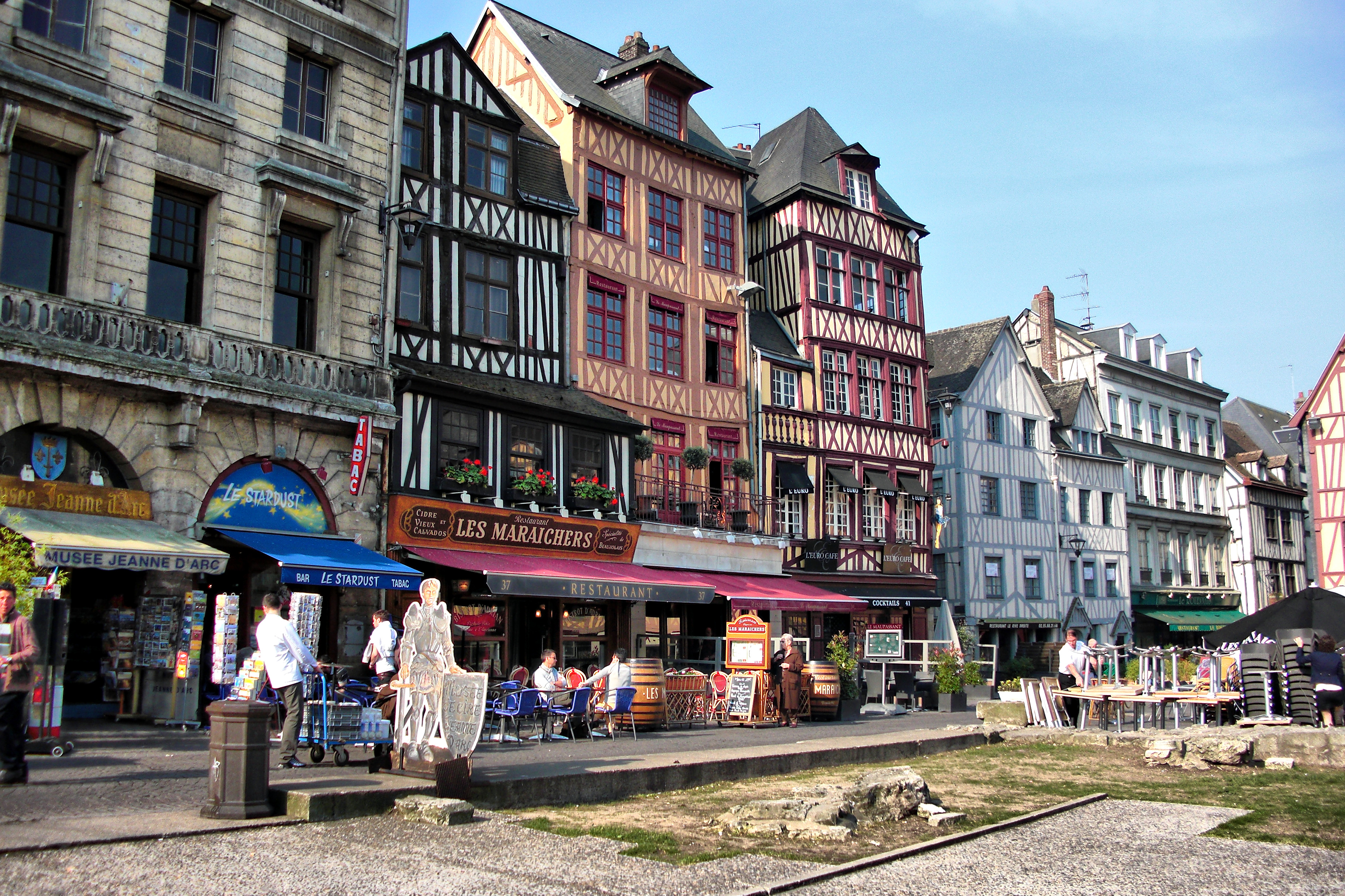 Rouen old market place